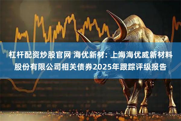 杠杆配资炒股官网 海优新材: 上海海优威新材料股份有限公司相关债券2025年跟踪评级报告