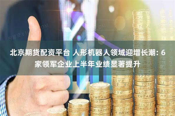 北京期货配资平台 人形机器人领域迎增长潮: 6家领军企业上半年业绩显著提升